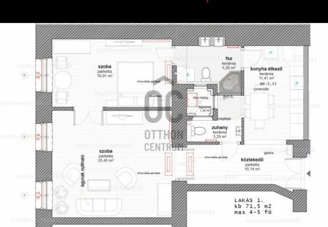 Eladó téglalakás, Budapesten, XIII. kerületben 65 M Ft, 2 szobás