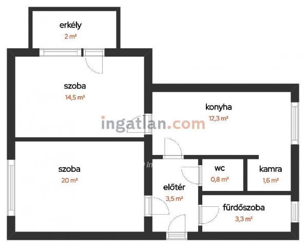 Eladó panellakás, Salgótarjánban 19.3 M Ft, 2 szobás