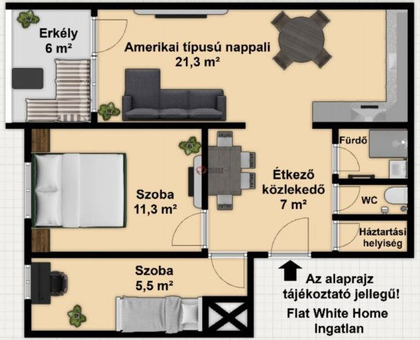 Eladó téglalakás, Szegeden 73 M Ft, 2+1 szobás