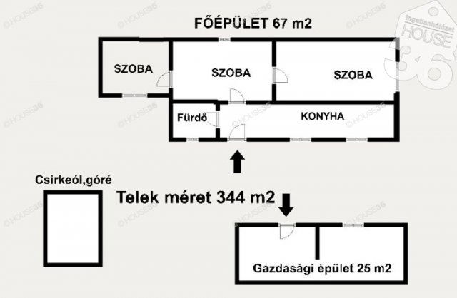 Eladó családi ház, Tiszaalpáron 7.9 M Ft, 3 szobás