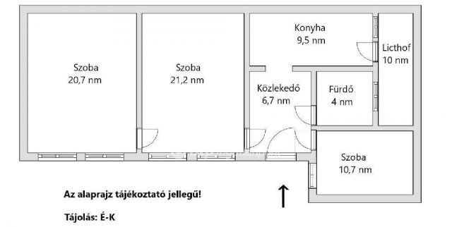 Eladó téglalakás, Budapesten, VII. kerületben 73 M Ft