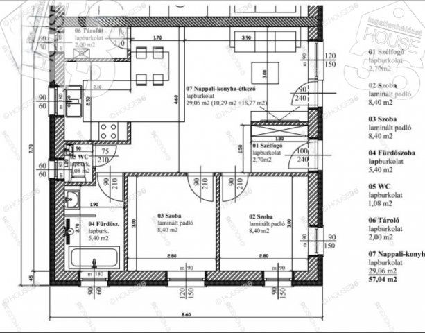 Eladó ikerház, Kecskeméten 55.9 M Ft, 3 szobás