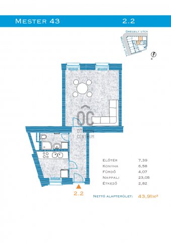 Eladó téglalakás, Budapesten, IX. kerületben 78.2 M Ft, 1 szobás