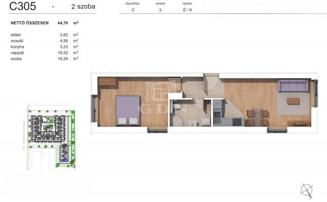 Eladó téglalakás, Budapesten, XIV. kerületben 73 M Ft, 2 szobás