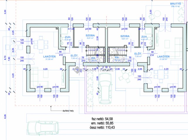 Eladó ikerház, Budapesten, XVIII. kerületben 109.99 M Ft
