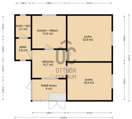 Eladó családi ház, Keménfán 14.99 M Ft, 2 szobás