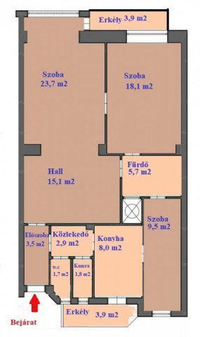 Eladó téglalakás, Budapesten, XII. kerületben, Szamos utcában