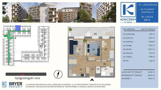 Eladó téglalakás, Budapesten, X. kerületben 71 M Ft, 3 szobás