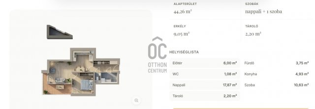 Eladó téglalakás, Debrecenben 80.1 M Ft, 2 szobás