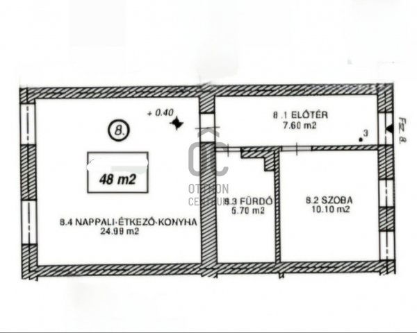 Eladó téglalakás, Szolnokon 57.6 M Ft, 2 szobás
