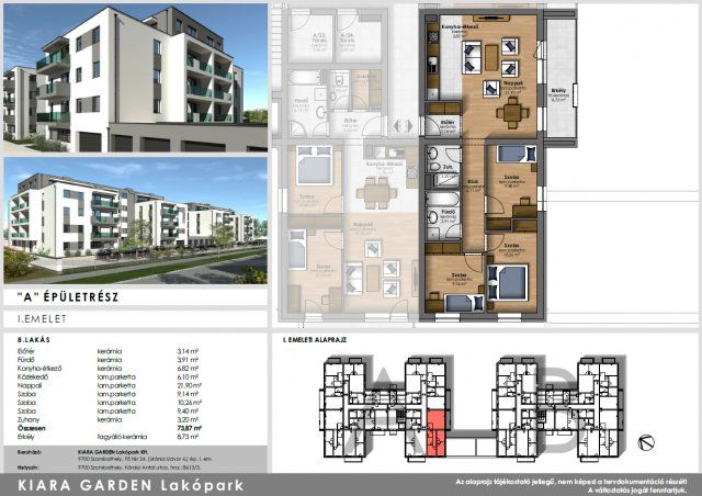 Eladó téglalakás, Szombathelyen, Károlyi Antal utcában 74.9 M Ft