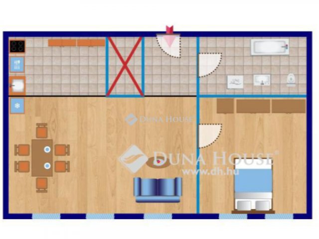 Kiadó téglalakás, albérlet, Pécsett 220 E Ft / hó, 1+1 szobás