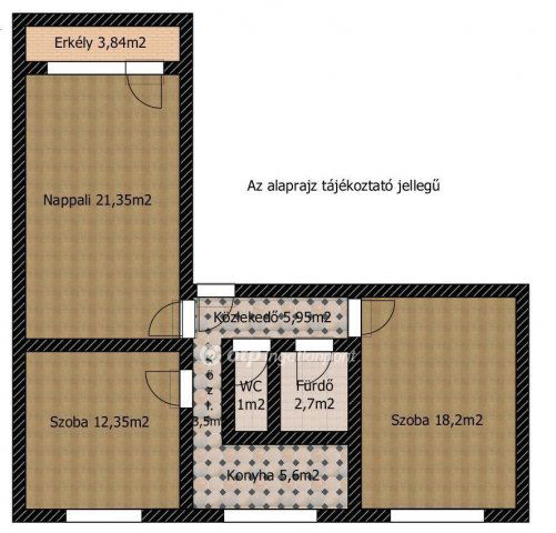 Eladó panellakás, Százhalombattán 69.9 M Ft, 3 szobás