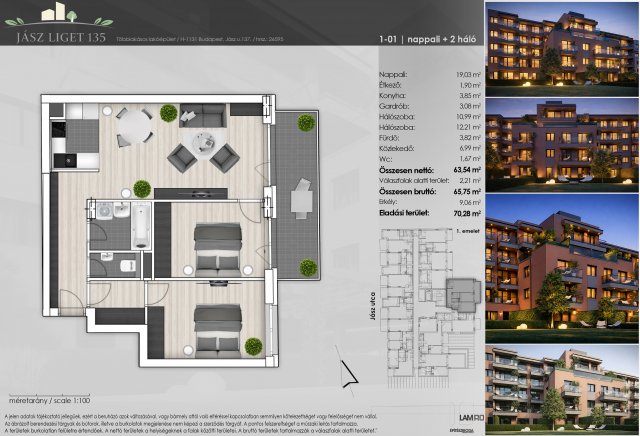 Eladó téglalakás, Budapesten, XIII. kerületben, Jász utcában