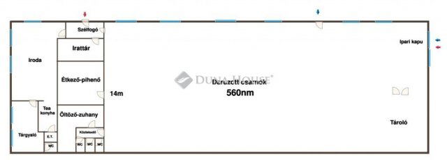 Kiadó ipari ingatlan, Vecsésen 1956 E Ft / hó