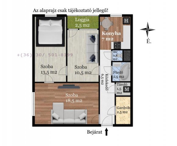 Eladó panellakás, Debrecenben 64 M Ft, 3 szobás