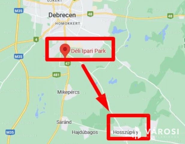 Eladó mezogazdasagi ingatlan, Hosszúpályin 599 M Ft