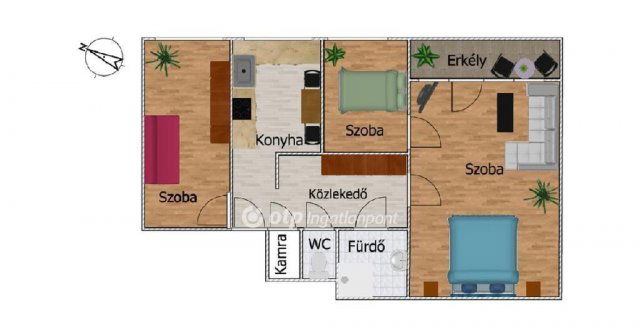 Eladó téglalakás, Budapesten, IX. kerületben 81.9 M Ft