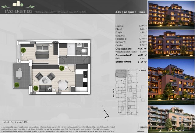 Eladó téglalakás, Budapesten, XIII. kerületben, Jász utcában