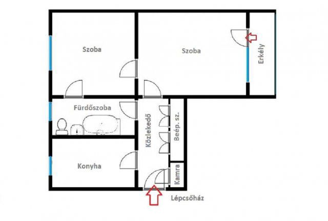 Eladó téglalakás, Békéscsabán 26.5 M Ft, 2 szobás