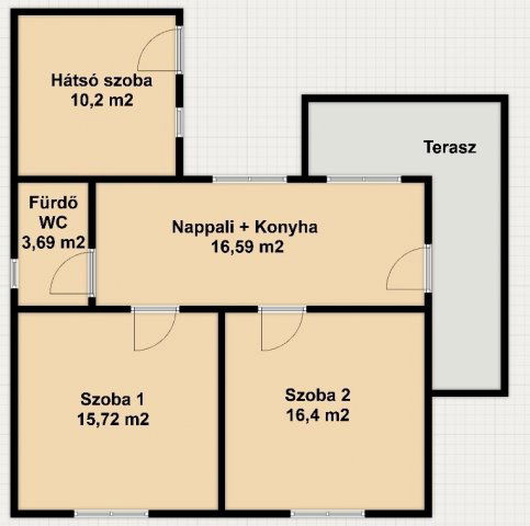Eladó családi ház, Valkón 45 M Ft, 2 szobás