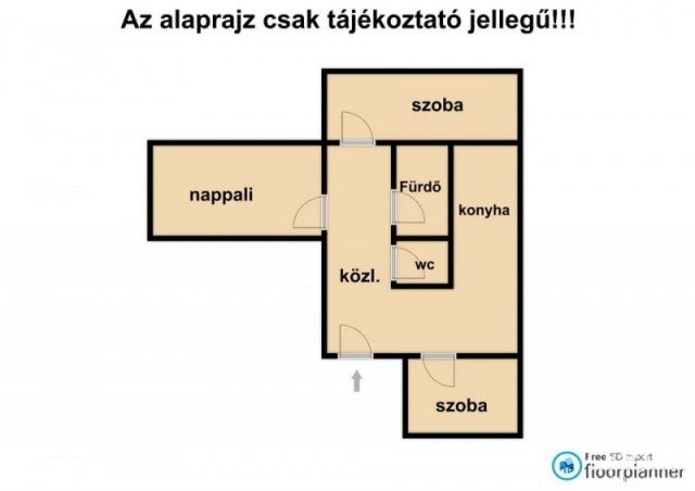 Eladó téglalakás, Hódmezővásárhelyen 47.5 M Ft, 3 szobás