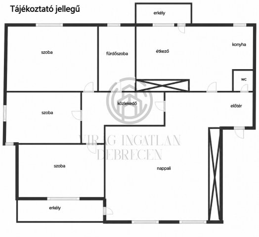 Eladó téglalakás, Debrecenben 89 M Ft, 4 szobás