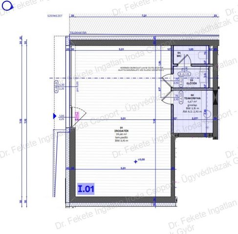 Eladó iroda, Győrött 61.481 M Ft, 1 szobás