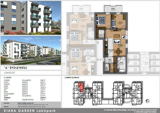 Eladó téglalakás, Szombathelyen, Károlyi Antal utcában 62.9 M Ft