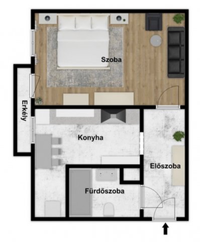 Eladó téglalakás, Miskolcon, Munkás utcában 21.9 M Ft, 1 szobás