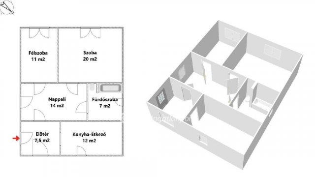 Eladó családi ház, Füzesabonyban 32.5 M Ft, 2+1 szobás