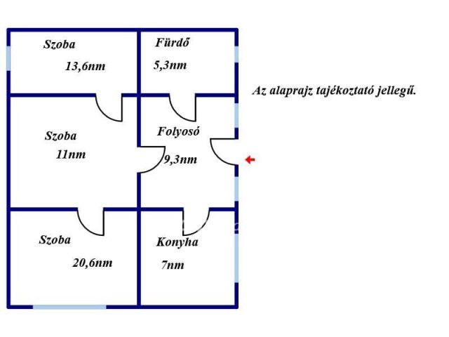 Eladó családi ház, Alattyánban 12.3 M Ft, 2+1 szobás