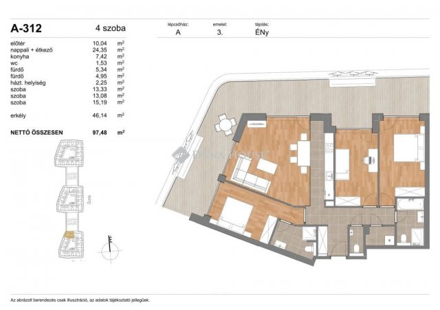 Eladó téglalakás, Budapesten, XI. kerületben 209.6 M Ft