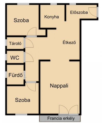 Eladó téglalakás, Hajdúszoboszlón 62.5 M Ft, 2 szobás