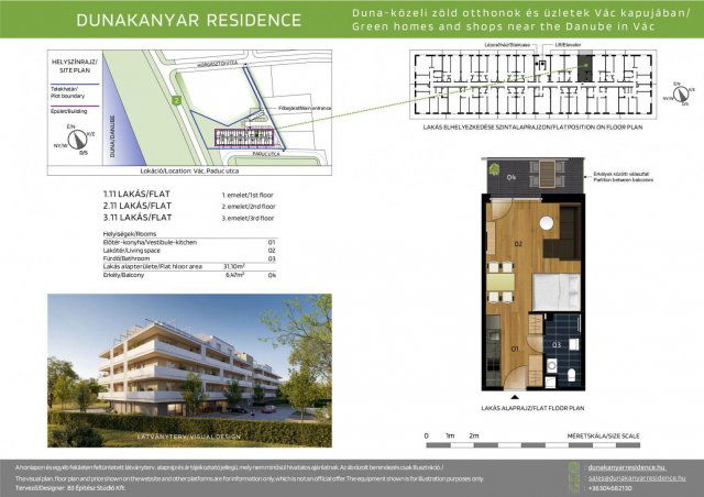 Eladó téglalakás, Vácon, Paduc utcában 46.2 M Ft, 1 szobás