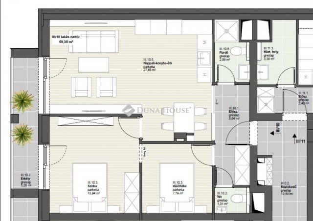 Eladó téglalakás, Budapesten, XIX. kerületben 87.9 M Ft