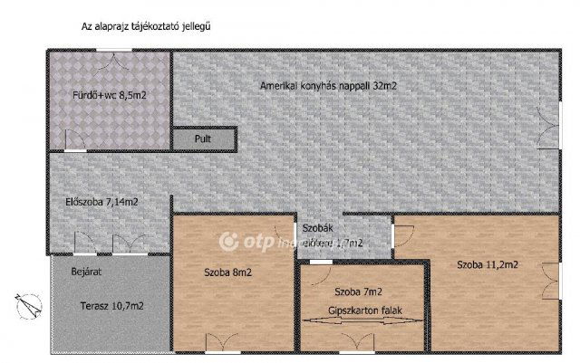 Eladó családi ház, Pusztaszabolcson 68.7 M Ft, 1+3 szobás