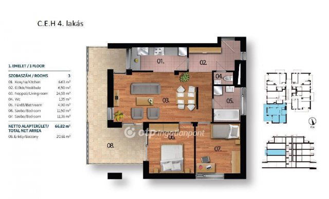 Eladó téglalakás, Budapesten, XI. kerületben 101.148 M Ft