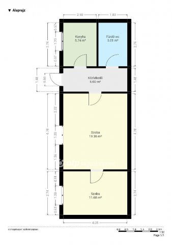 Eladó téglalakás, Kaposváron 8.9 M Ft, 1+1 szobás