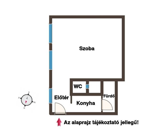 Eladó téglalakás, Budapesten, VII. kerületben 48 M Ft, 1 szobás