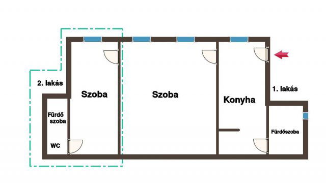 Eladó téglalakás, Budapesten, VII. kerületben 59.9 M Ft
