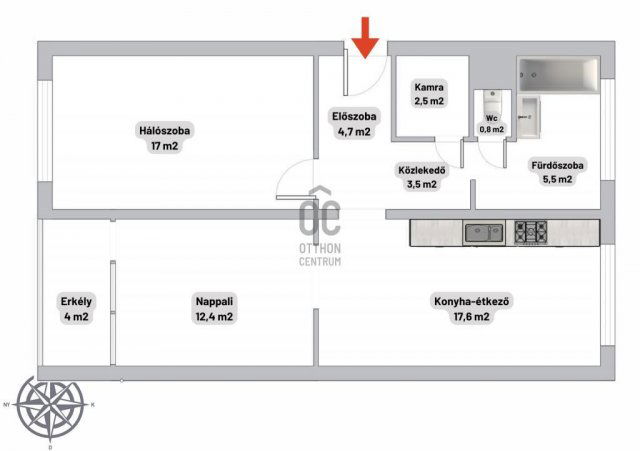 Eladó panellakás, Budapesten, III. kerületben 79.9 M Ft, 2 szobás