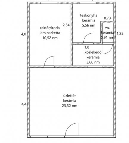 Eladó üzlethelyiség, Győrött 49 M Ft, 2 szobás
