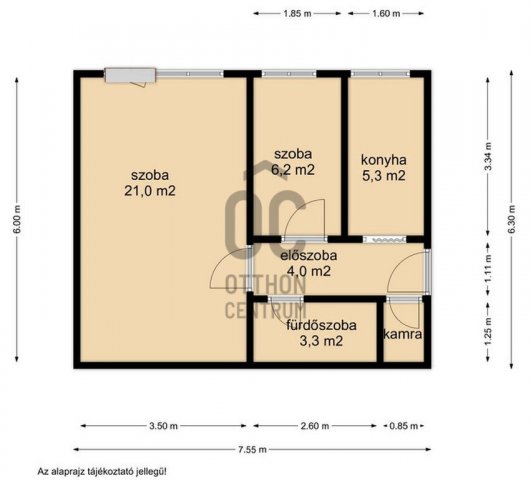 Eladó téglalakás, Nagykanizsán 21.5 M Ft, 2 szobás