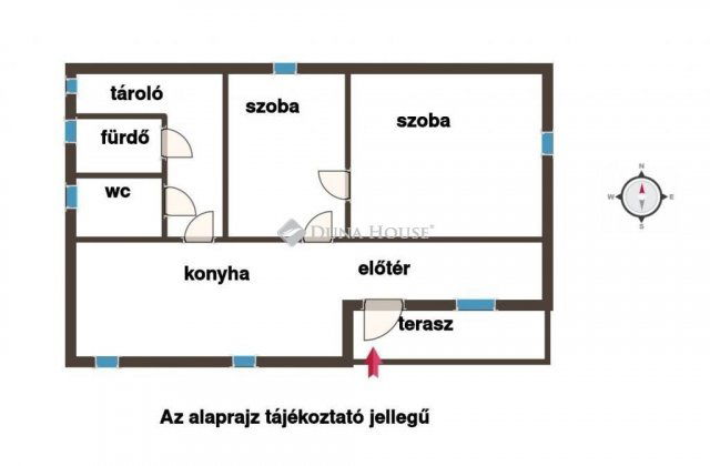 Eladó családi ház, Tabajdon 28 M Ft, 2 szobás