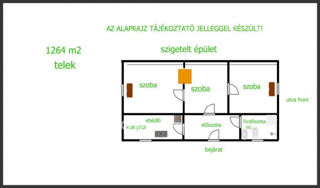 Eladó családi ház, Hajdúnánáson 25.5 M Ft, 3 szobás