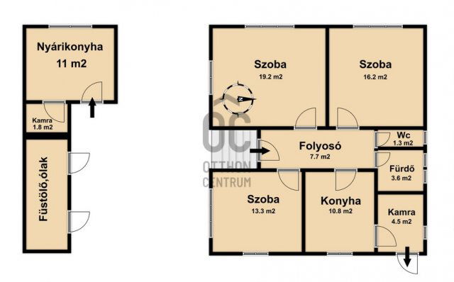 Eladó családi ház, Bodonyban 23.9 M Ft, 3 szobás