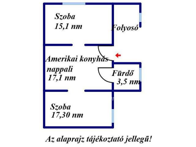 Eladó családi ház, Jászfényszarun 17.2 M Ft, 2 szobás