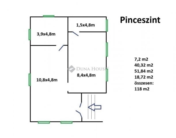 Eladó családi ház, Inárcson 83.9 M Ft, 3 szobás