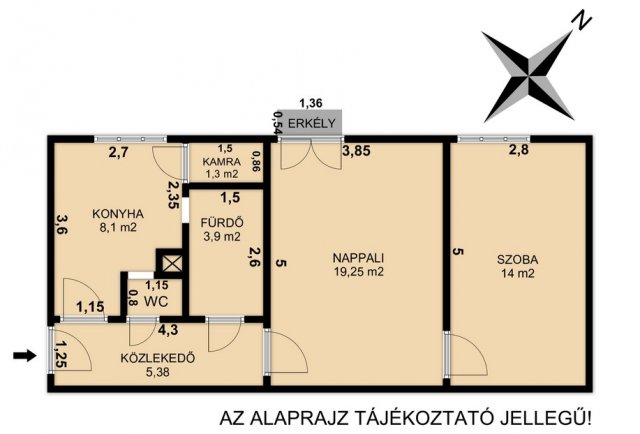 Eladó téglalakás, Budapesten, XV. kerületben 52 M Ft, 2 szobás